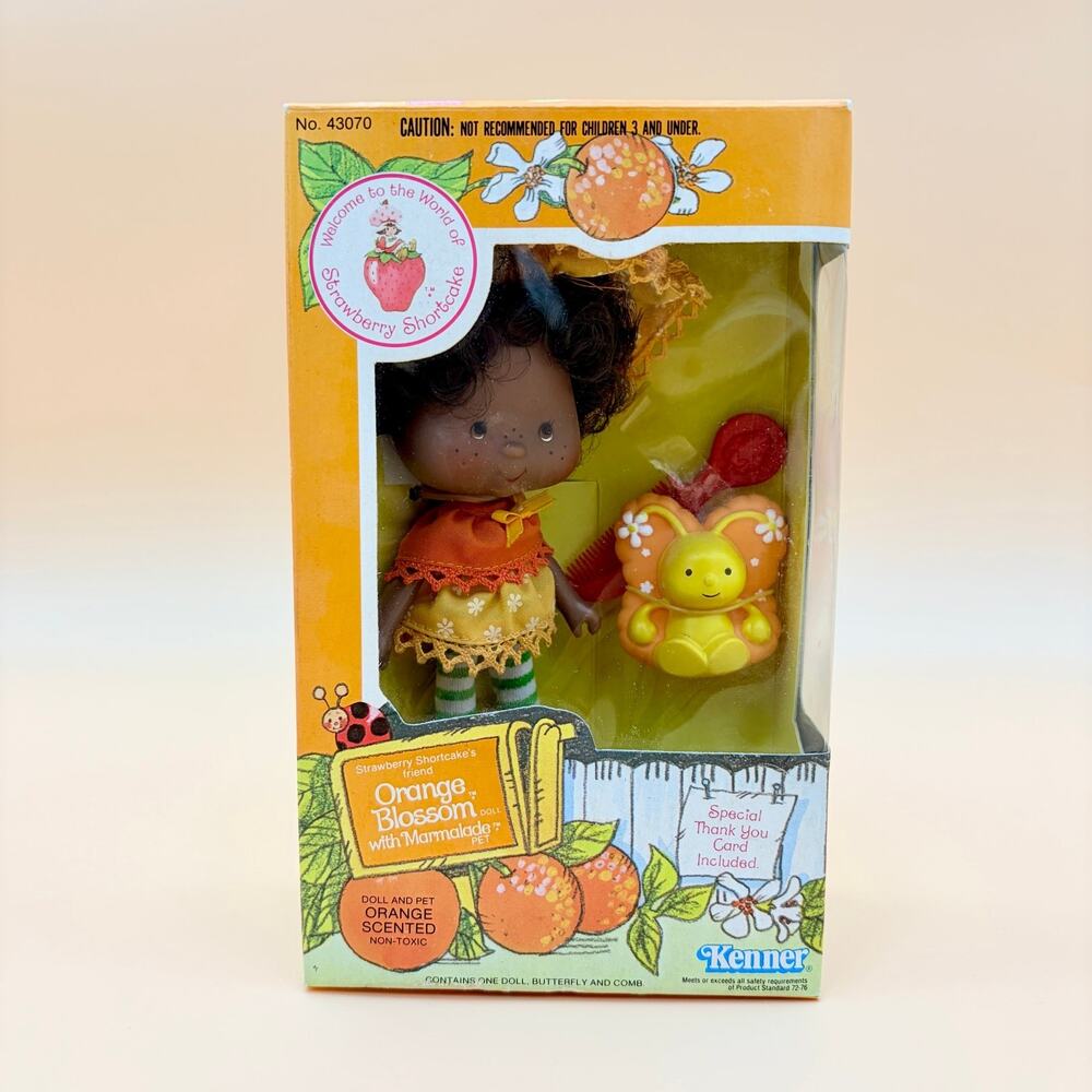 Strawberry Shortcake Orange Blossom Doll Marmalade Pet Kenner 1982 Sealed NRFB